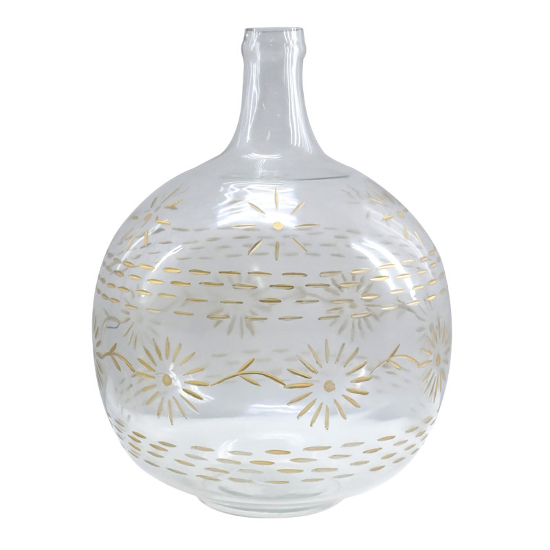 Bouteilles décoratives en verre, H 10 po x l 16 po x P 16 po