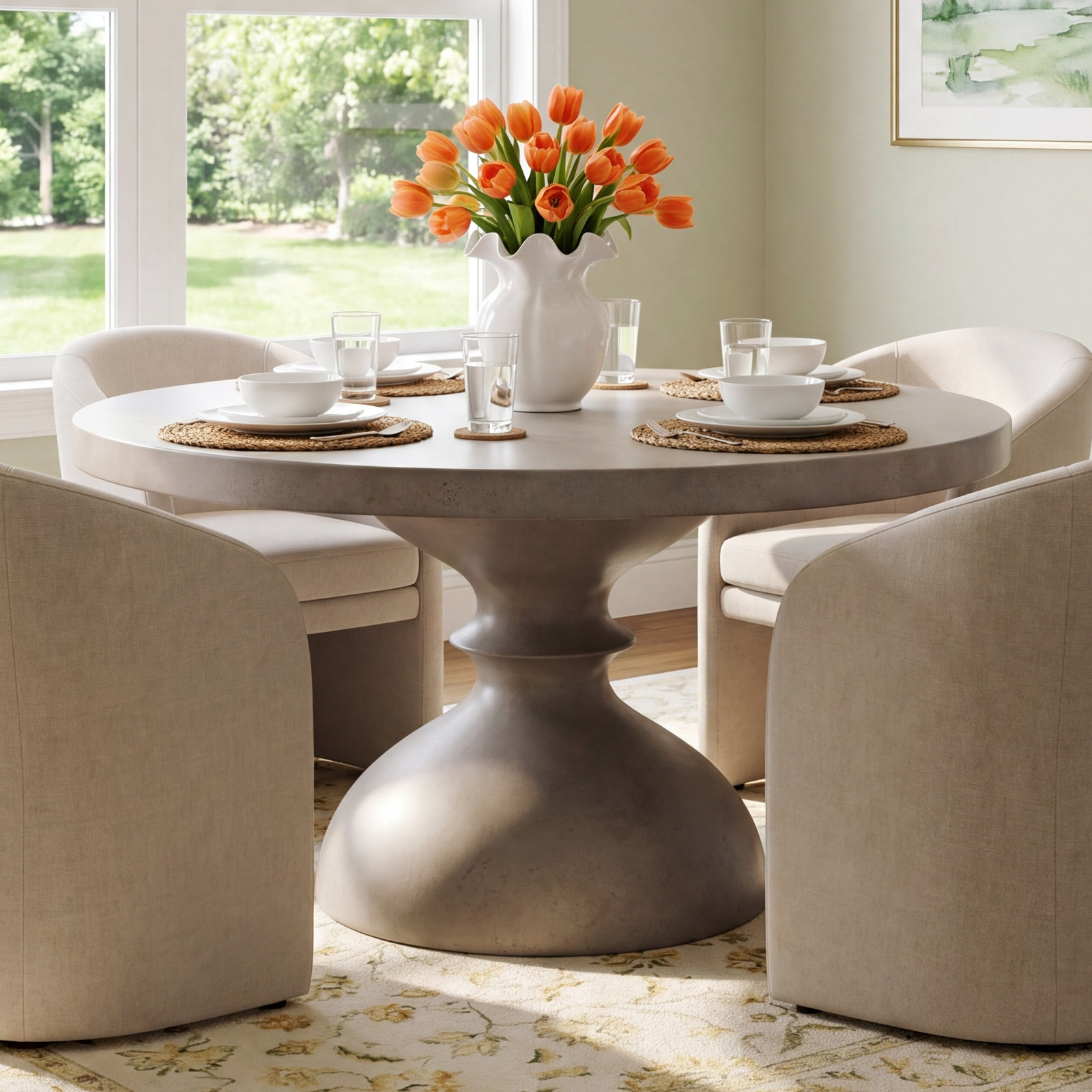 59" Concrete Dining Table