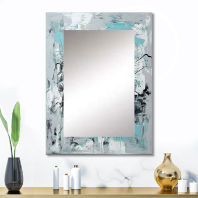 Serene Subtility In Abstract Light Blue III - Modern Wall Mirror