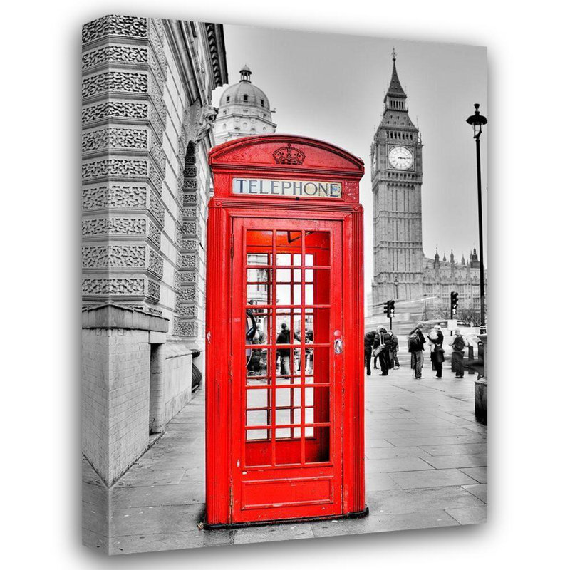 «Red Barrel Studio® Terrible, Aurelien Gallery», art sur toile tendue sous le titre: London, téléphone TG5807