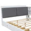 Lit plateforme en bois avec tête de lit, tablettes et 2 tiroirs-804465462