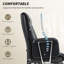 Fauteuil de direction, fauteuil de bureau inclinable rembourré, noir-1189775461
