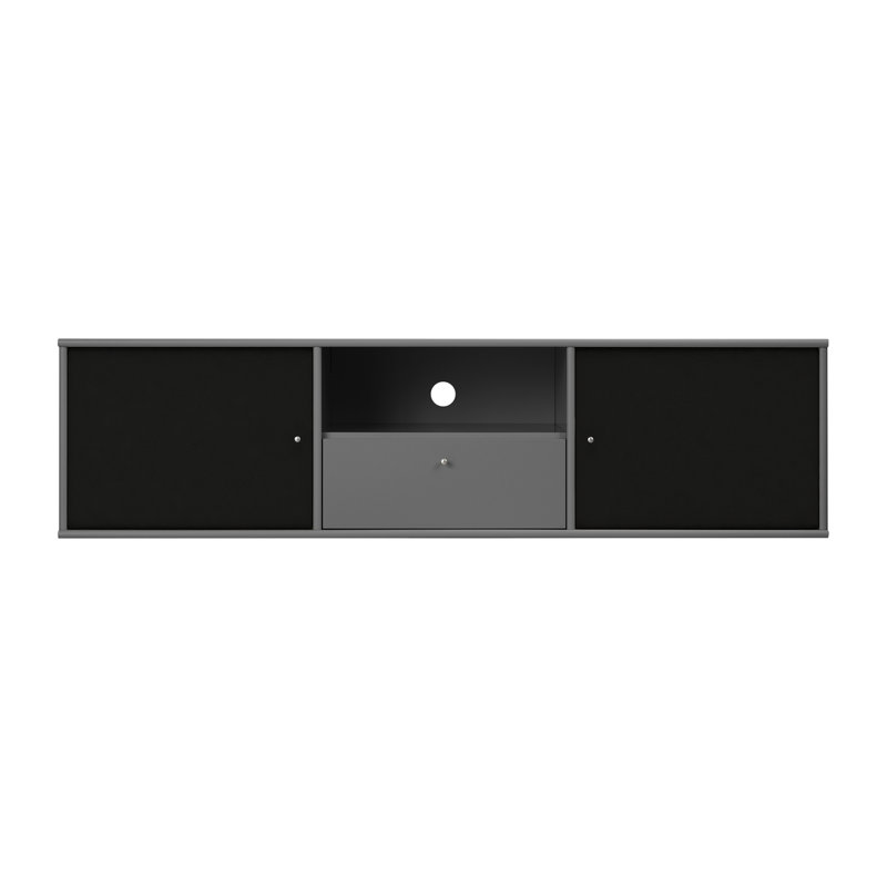 Mistral TV Stand for TVs up to 65", Black/Grey