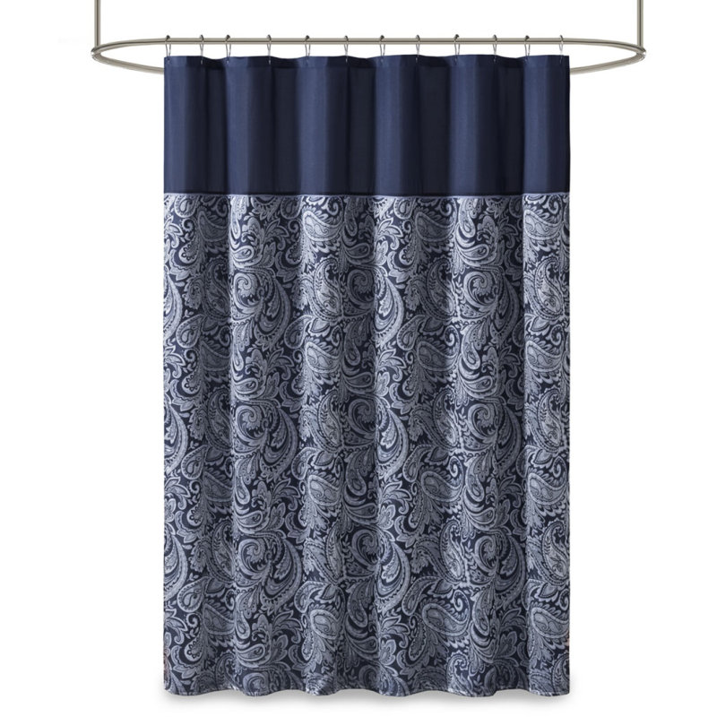 Rideau de douche jacquard, Marine