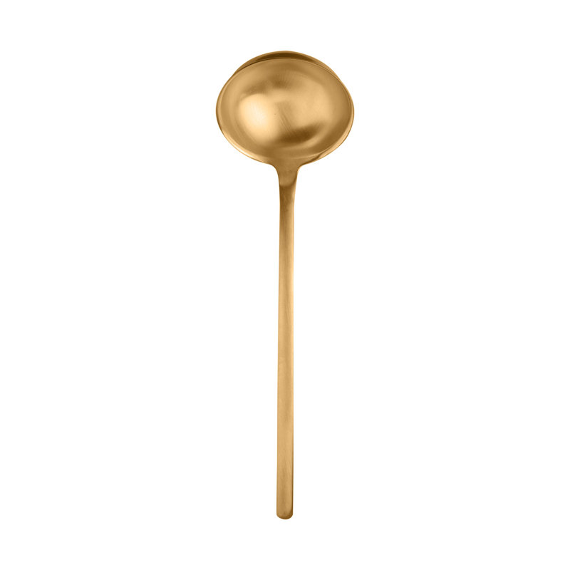 Due 3 Piece Stainless Steel Hostess Set, 10" L x 3.7" W, Ice Gold