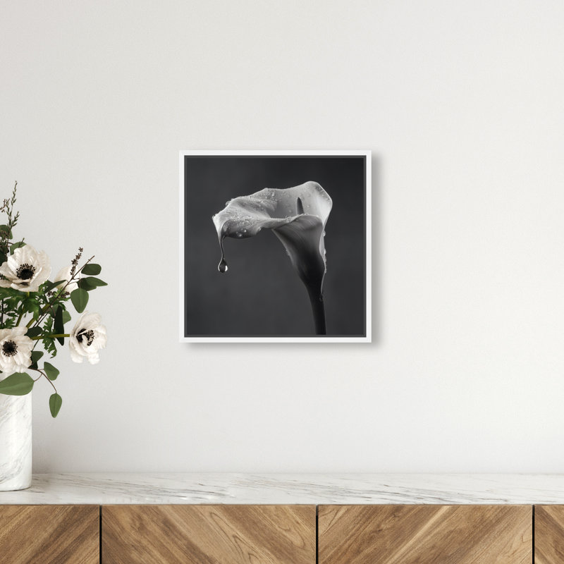 Midnight Rain Print by Oliver Gal, 13"H x 13"W, White Floater Frame