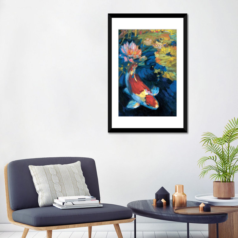 «Asian Serenity I», impression sur toile, H 24 po x l 16 po x P 1 po, Papier avec cadre noir, Blanc