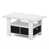 Plateau blanc / base noire