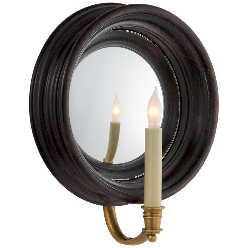 Chapman & Myers Chelsea Medium Reflection Sconce, Tudor Brown Stain