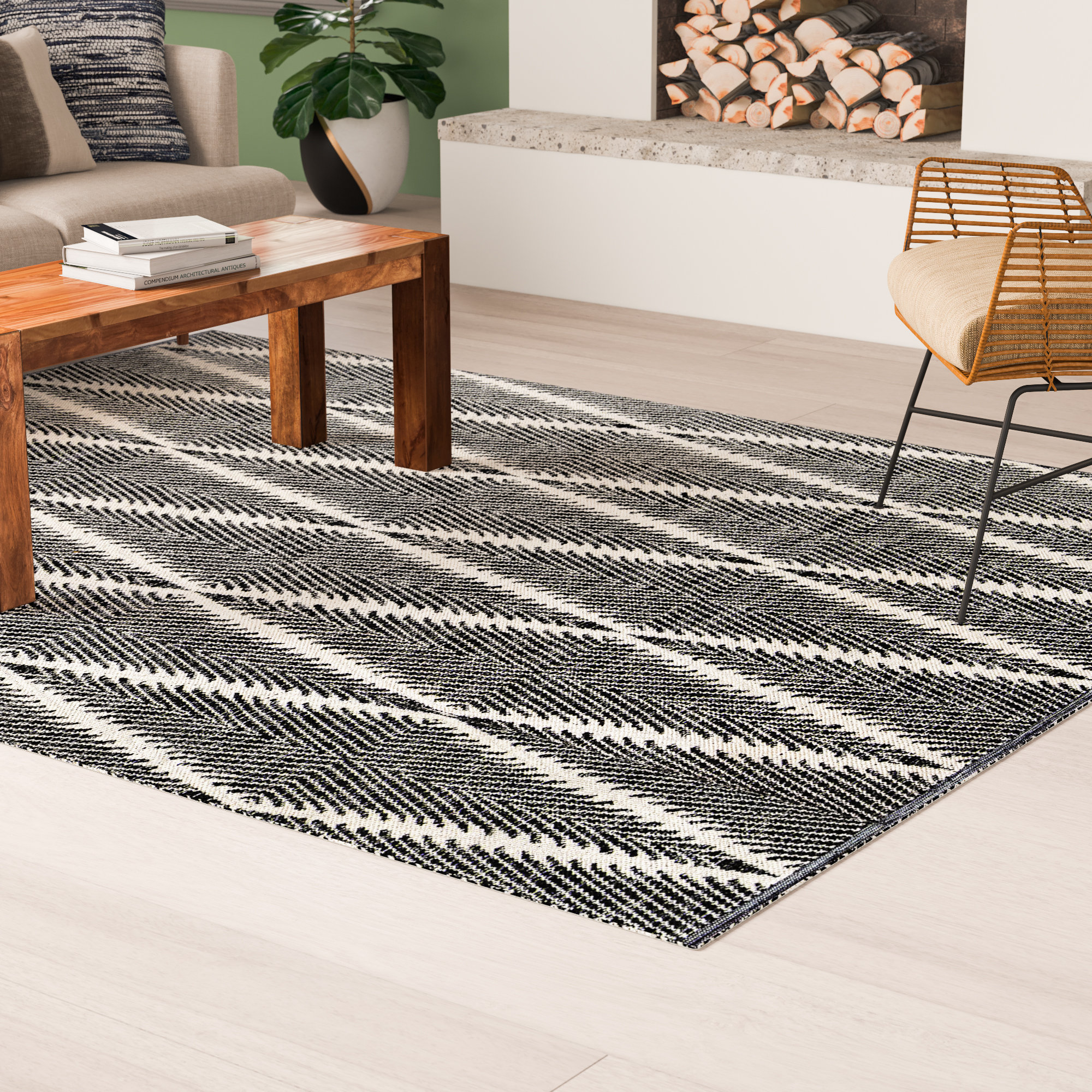 River Geometric Handmade Flatweave Area Rug | Wayfair