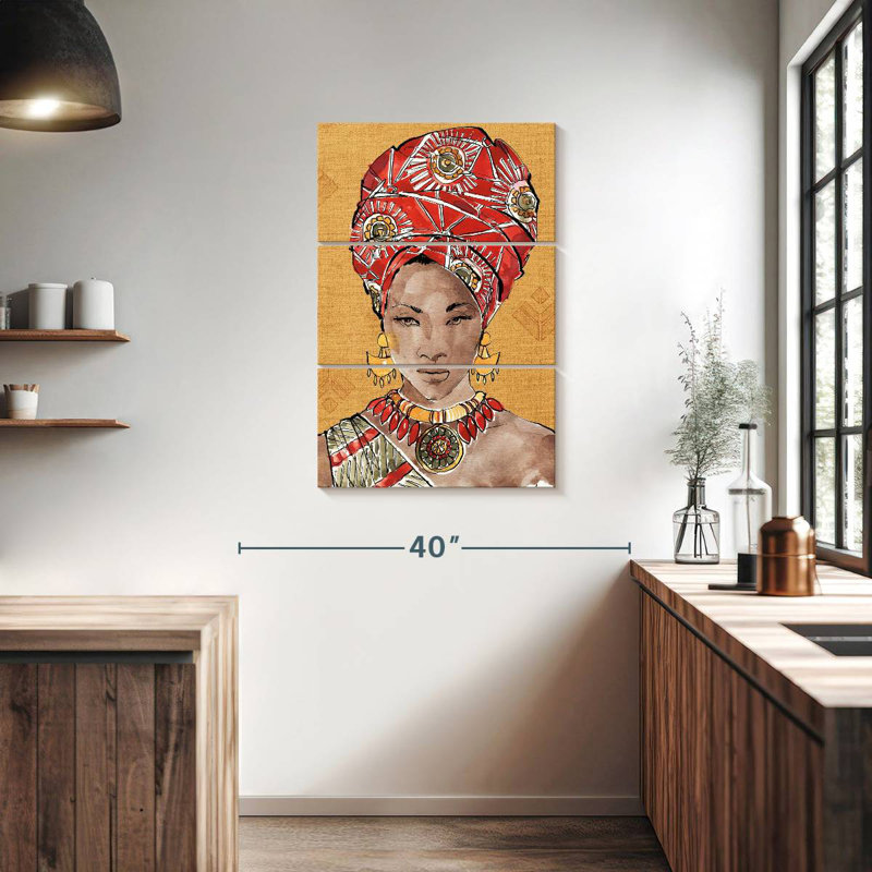Leisha flair africain IV chaud, H 38 po x l 24 po