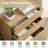 Aadam 3 PCS Modern 72" Tall Bookcase With 3 Drawers And Adjustable Shelves, Library Book Shelf With Storage Cabinet And Open Shelving, Wood Freestanding Bookshelves For Home Office, Living Room-390771184