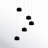 Kerlin 5 - Light Matte Black LED Cluster Pendant