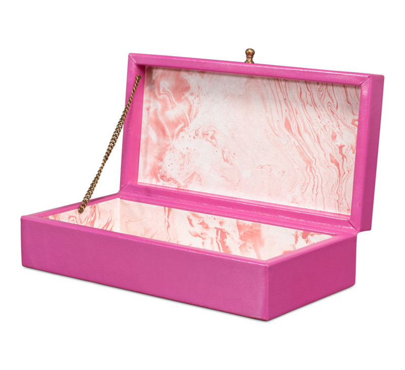 Gatsburg Handmade Decorative Box, Pink
