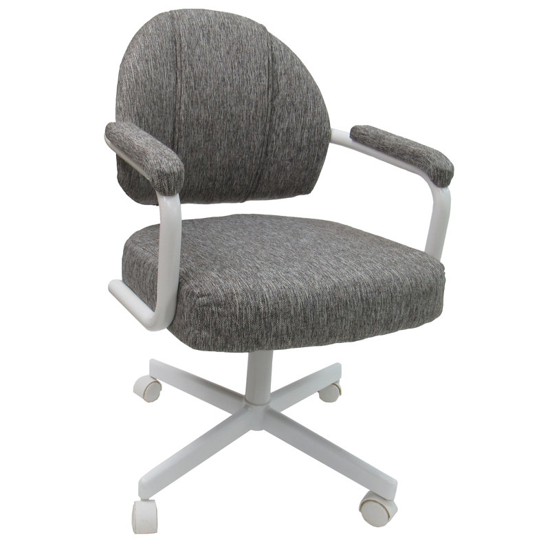 18'' H Upholstered Armchair, Mojave Grey, White