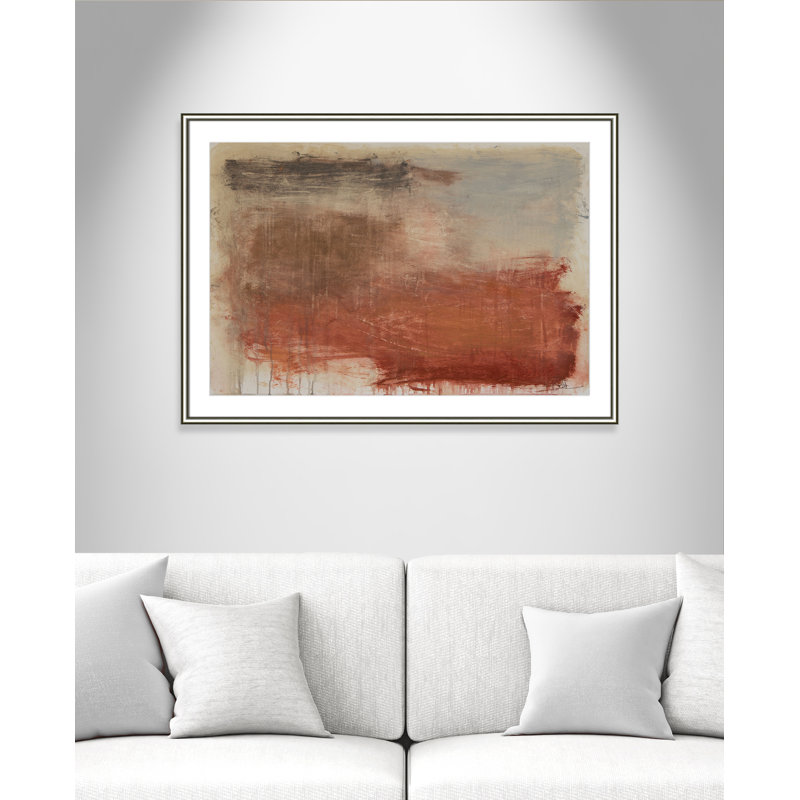 Autumn Over The Rivera Print by Casa Fine Arts, 30.75"H x 42.75" W x 0.875" D, Framed Print with Mat, Silver Classic