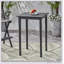 Table de bar d'extérieur carrée en bois d'acacia minimaliste - durable, résistante aux intempéries et élégante pour les espaces modernes