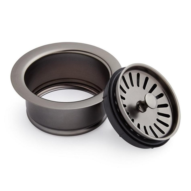 4-1/2" Garbage Disposal Flange with Stopper, Gunmetal