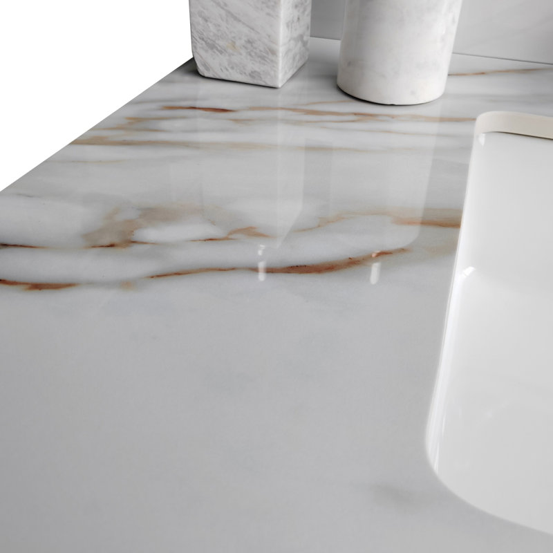 Plateau de meuble-lavabo en marbre, comptoir de meuble-lavabo avec lavabo, meuble-lavabo de salle de bain