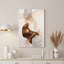 Art abstrait sur toile abstraite, rubans de bronze et texture de marbre-133925652