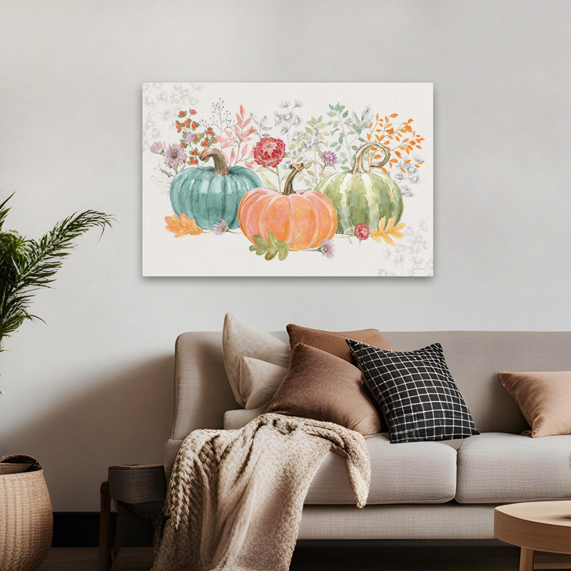 Abondance I - automne brun crème art d'automne, H 32 po x l 48 po