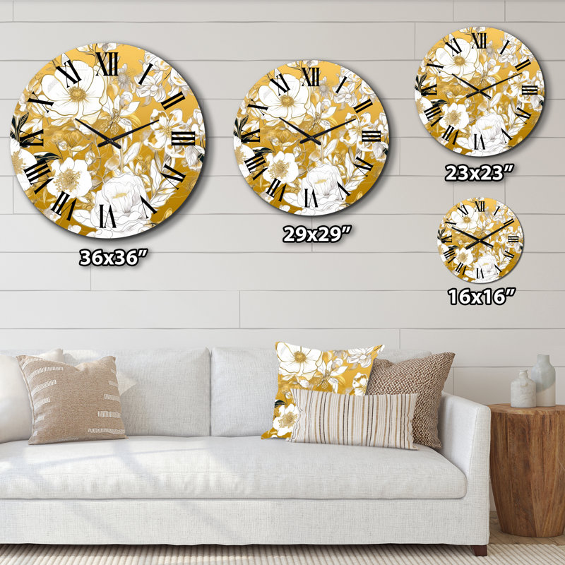 Horloge murale florale, Moyenne