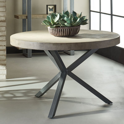 Round Metal Base Dining Table