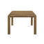 Ensemble de salle à manger 6 pièces comprenant une table extensible de 45 cm, un plateau rectangulaire style planches, une chaise rembourrée et un banc, ainsi que des meubles de salon en bois.