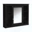 Armoire de rangement murale pour salle de bain, armoire à pharmacie, armoire de salle de bain moderne avec miroir, armoire à miroir avec 6 tablettes ouvertes (meuble-lavabo non inclus)-2123653107