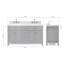 Meuble-lavabo double 60 po avec plateau en marbre blanc de Carrare Abbate-85364091
