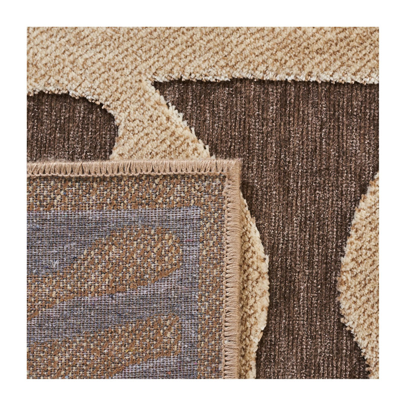 Braswell Brown/Cream Area Rug, Rectangle 5'3" x 7'6"