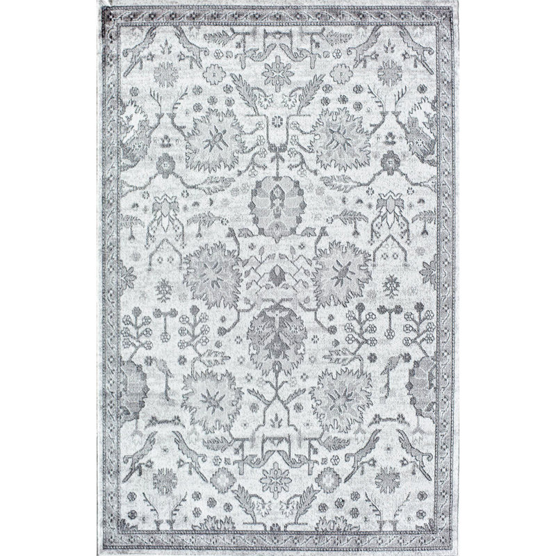 Freya Farmhouse Slate Area Rug, Rectangle 2'6" x 4'