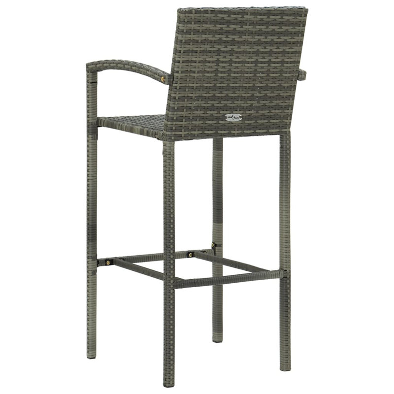 Besty Bar Height Dining Set, Grey, 110.5cm H x 60.5cm W x 100cm L, 4