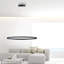 Aavni 1 - Light Anthracite LED Crystal Pendant-1071685648