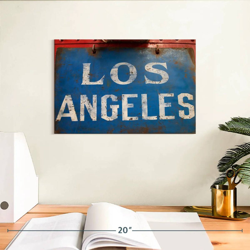 Enseigne rétro Sirci Los Angeles, H 8 po x l 12 po