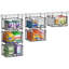 Ensemble de 3 paniers à linge suspendus, étagère de rangement en fil empilable avec étiquettes