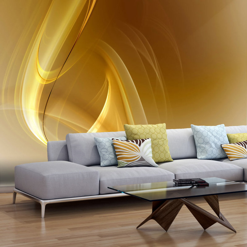 Gold Fractal Background 3.09m x 400cm Wallpaper, 1.54m x 200cm