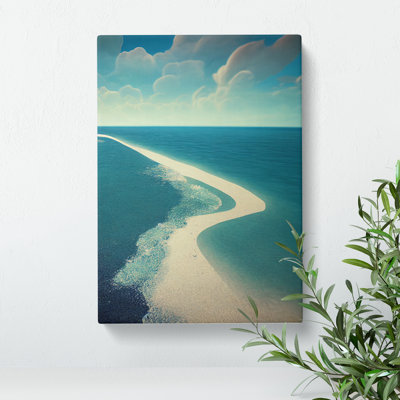Beach Divide - Wrapped Canvas Painting