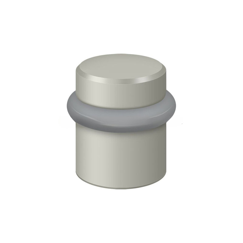 Deltana UFB4505U15 Round Universal Floor Bumper 1-1/2", Solid Brass in Brushed Nickel, Brushed Nickel