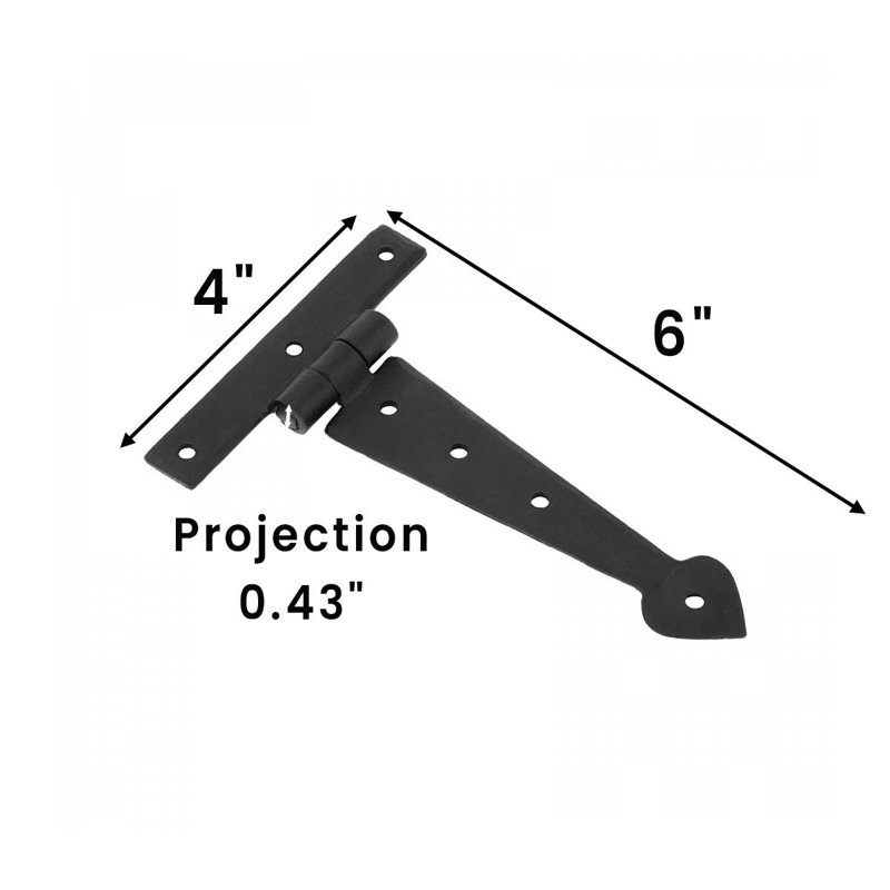 Charnières de porte à sangle H 4,25 po x l 1 po