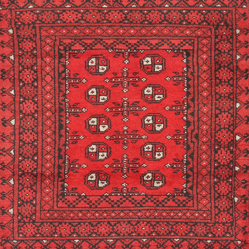 Tapis rouge à motif sud-ouest, Carré 5 pi