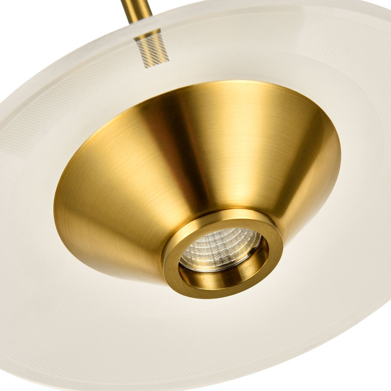 Ferrara 7-in 100-277V 1-Light ETL Certified Integrated LED Height Adjustable Pendant Lighting