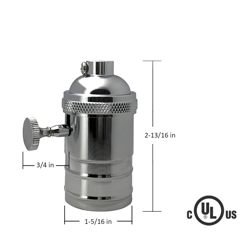 Base de lampe à douille de lumière en laiton massif rétro