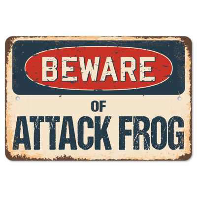Decal-Attack Frog_Beware Of Attack Frog