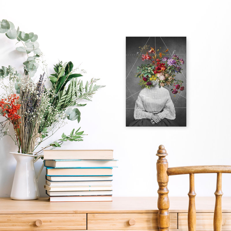 «Mathematical Beauty», art mural rétro sur fleur, H 18 po x l 12 po