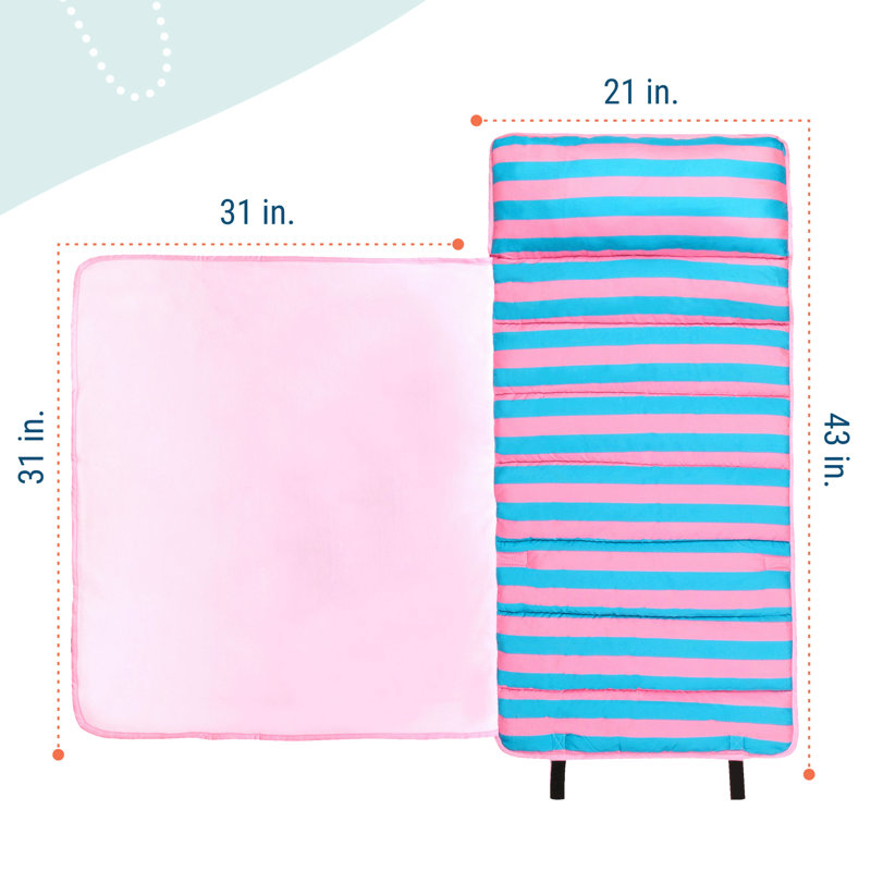 Tapis de sieste pour tout-petits Wildkin, Rayures roses