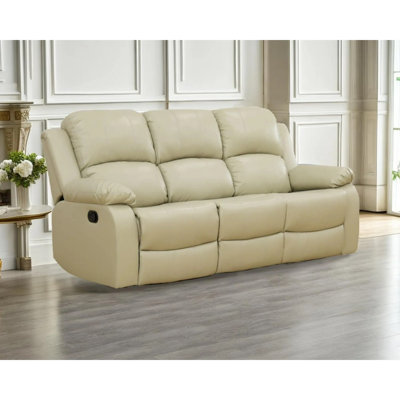Dayan 79" Vegan Leather Recliner Sofa with Dropdown Table,Cupholders