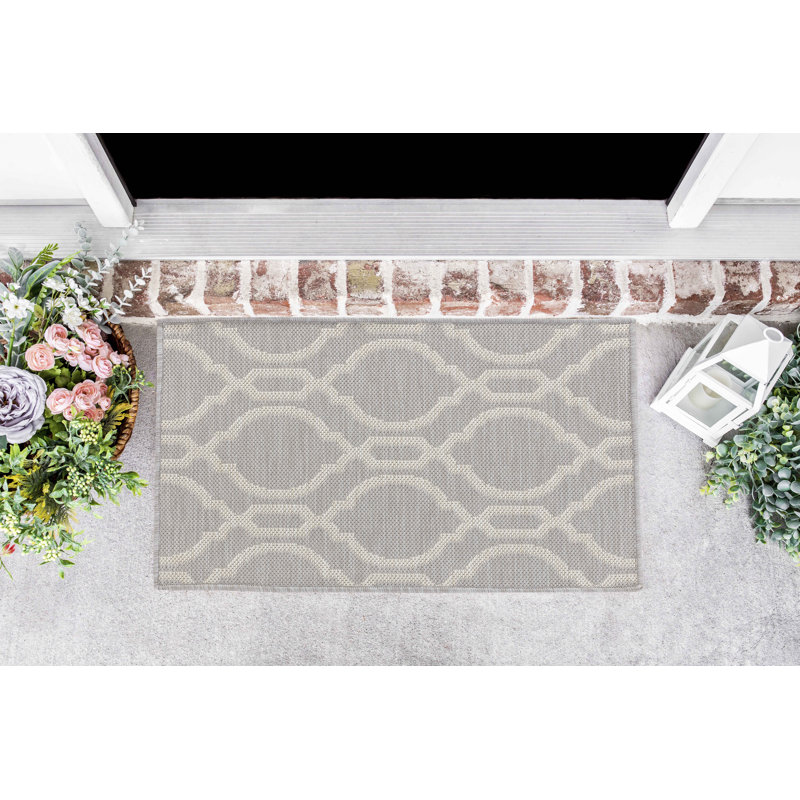 Abbygayl Geometric Indoor / Outdoor Area Rug, Rectangle 50 x 80cm