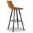 Nellis Upholstered Faux Leather Counter Stool with Solid Wood Frame