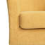 Mignon joli siège jaune moutarde pour la vie - 100%, structure en bois massif, fauteuil club de style moderne, revêtement en tissu doux, confortable avec dossier arrondi et espace principal incliné